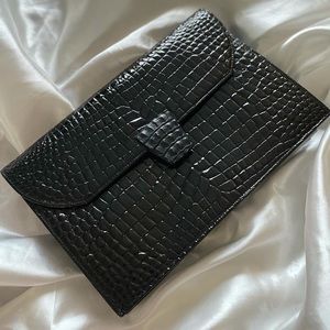 YSL Yves Saint Laurent Vintage Crocodile Clutch